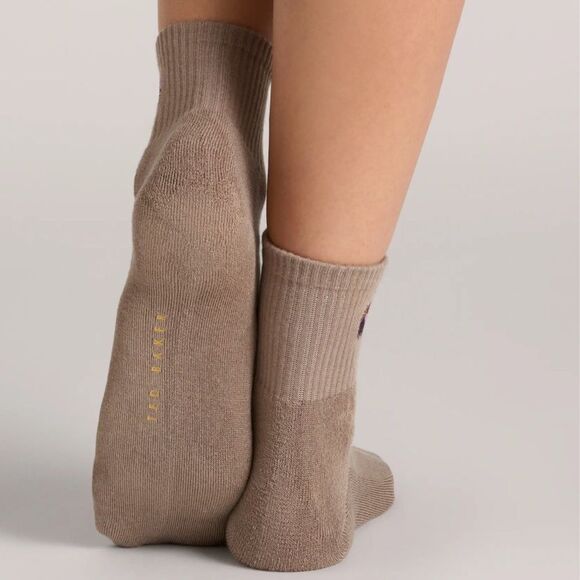 Ted Baker Earth Tones High Quarter Crew Floral Embroidery Stretch Socks 3pk - Picture 8 of 16